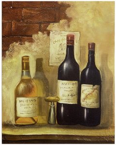 Canvas Wall Art - Wine Bottles